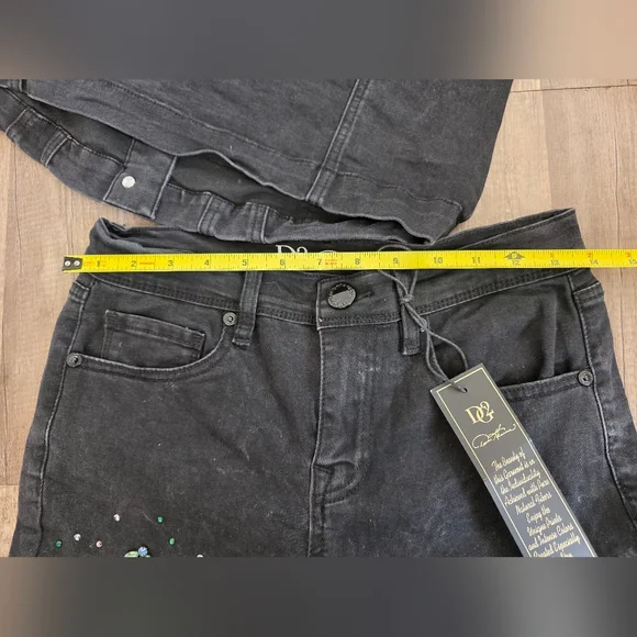 DG2 Diane Gilman New Classic Stretch Legacy Embellished Skinny Jeans Dragon Y2K - Picture 5 of 12